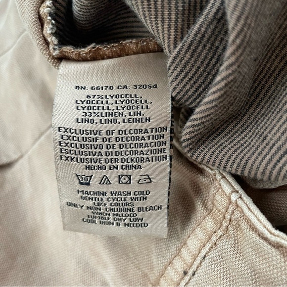 Marrakech Brown Tan Cedar Nicola Solid Pleated Pant LINEN Blend  Size 30 Large - Picture 8 of 13